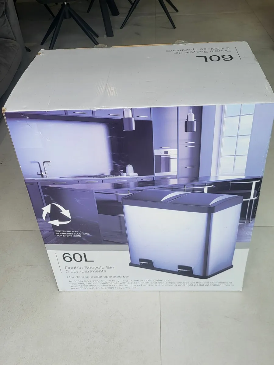 60L double recycle bin - Image 1