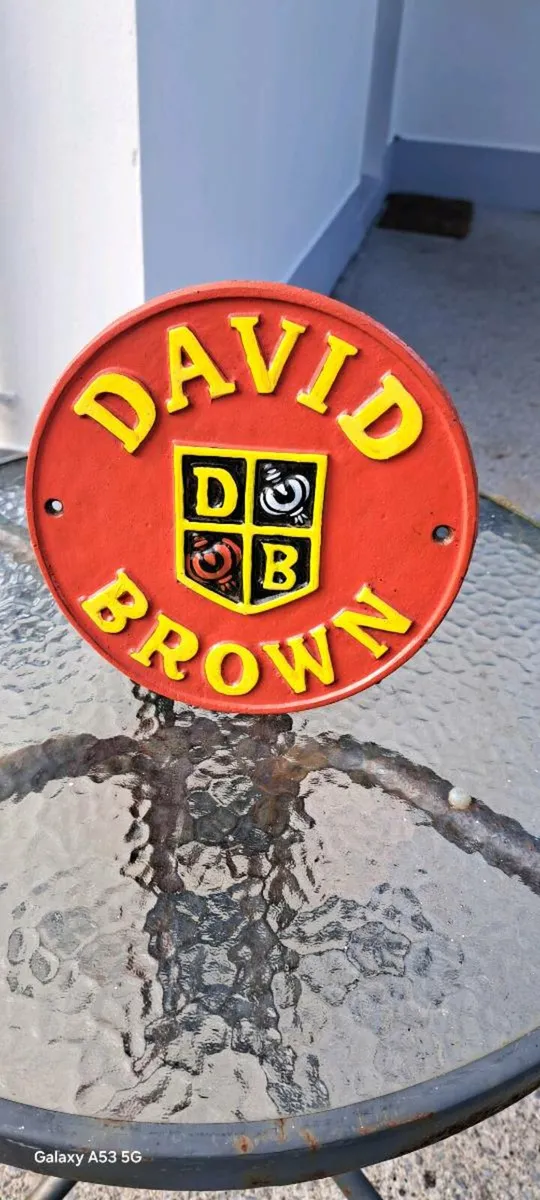 David brown cast iron sign