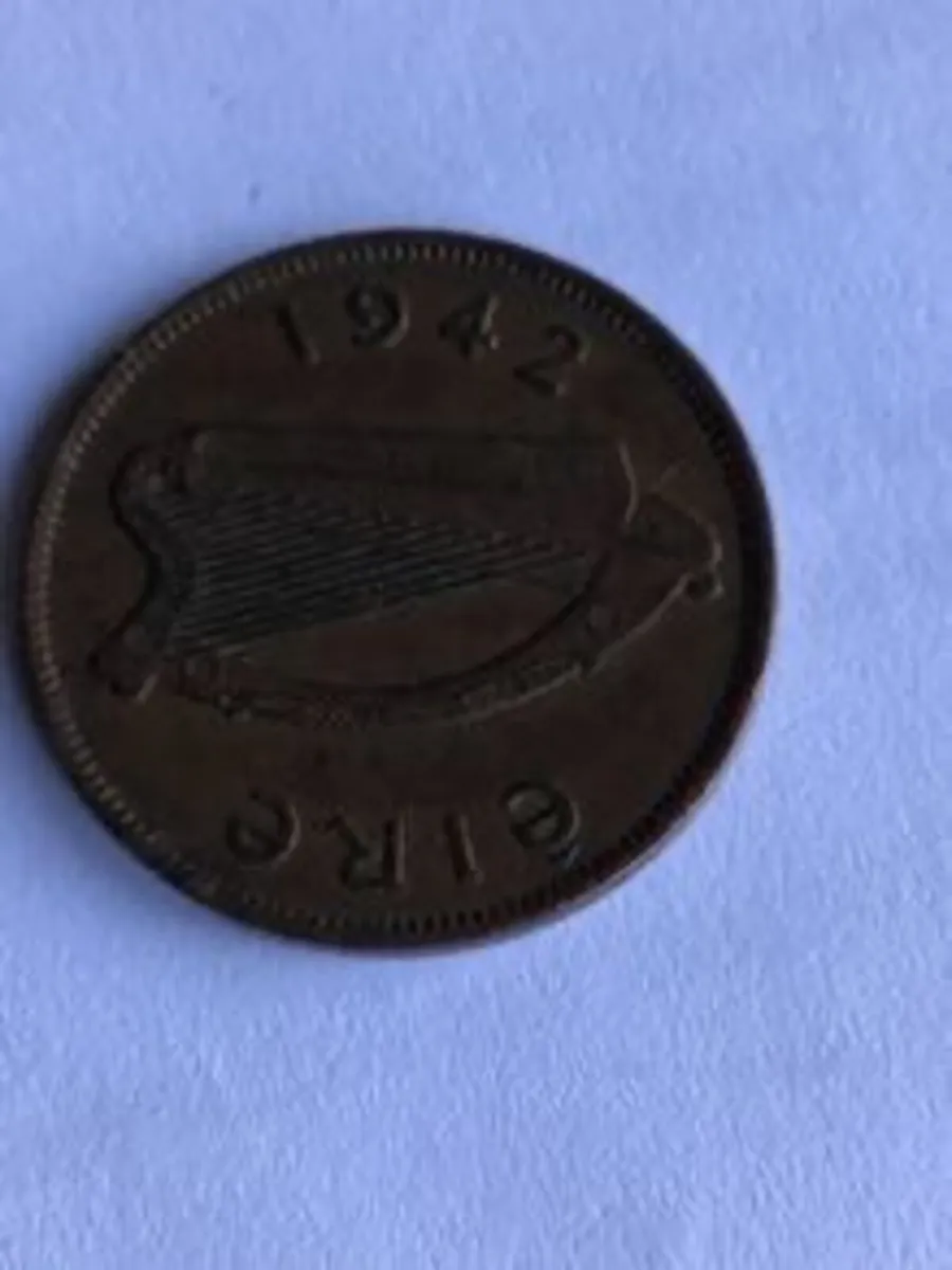 1942 Irish Halfpenny coin