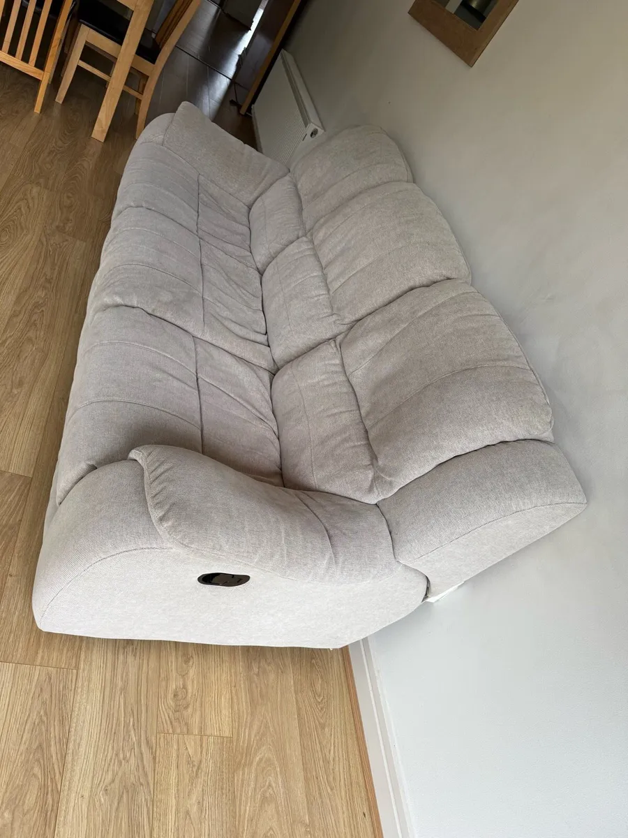 Sofa three piece suite  oatmeal colour - Image 1