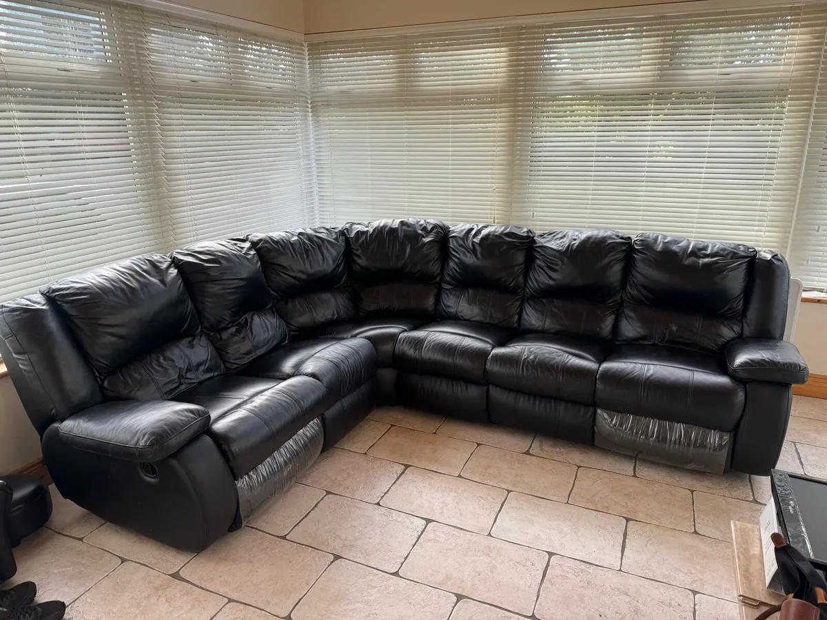 Leather corner couch