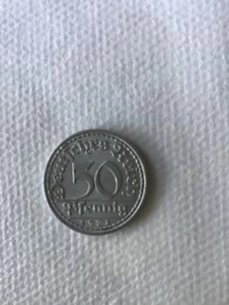 1921 German 50 Pfennig coin