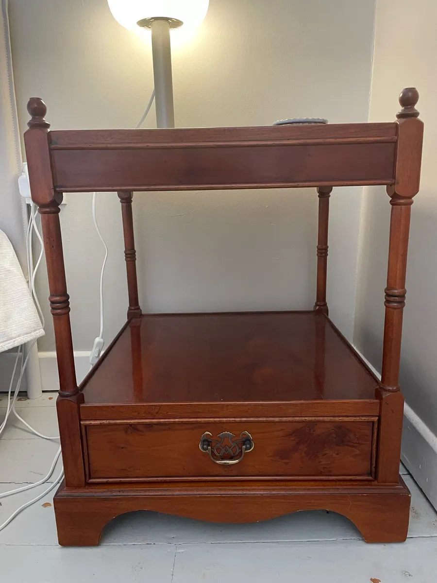 Antique bed side table - Image 2