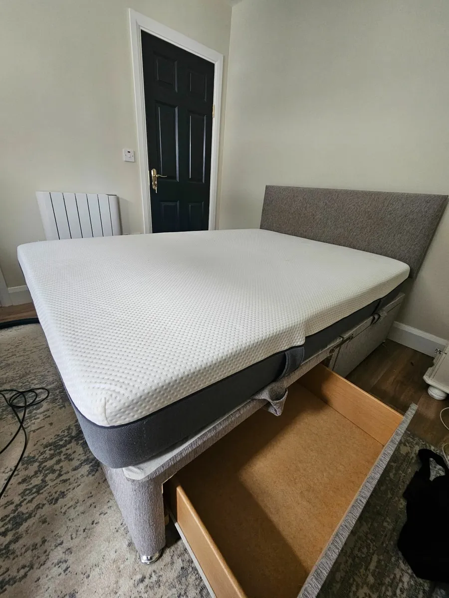 Double Divan Bed - 4  Storage Drawers - Image 2