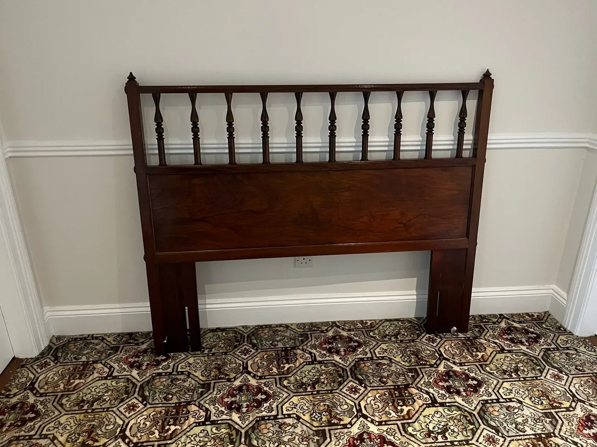 Solid teak bed headboard