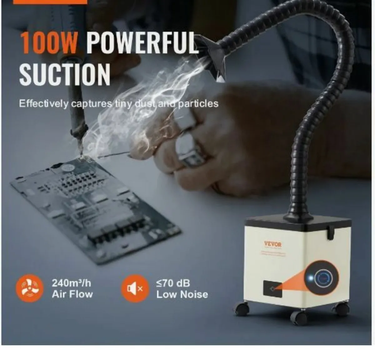 100W Soldering Fume Smoke Extractor - Image 1