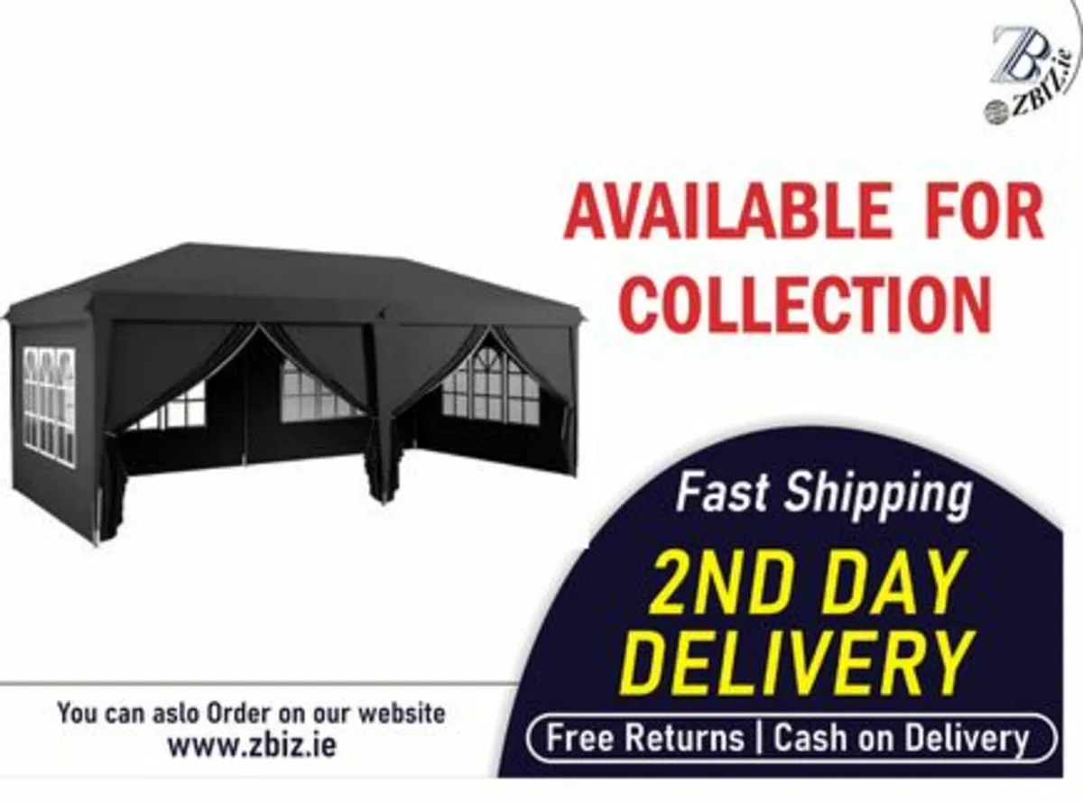 Gazebo Pop Up Outdoor 3x6m Waterproof Tent - Image 1
