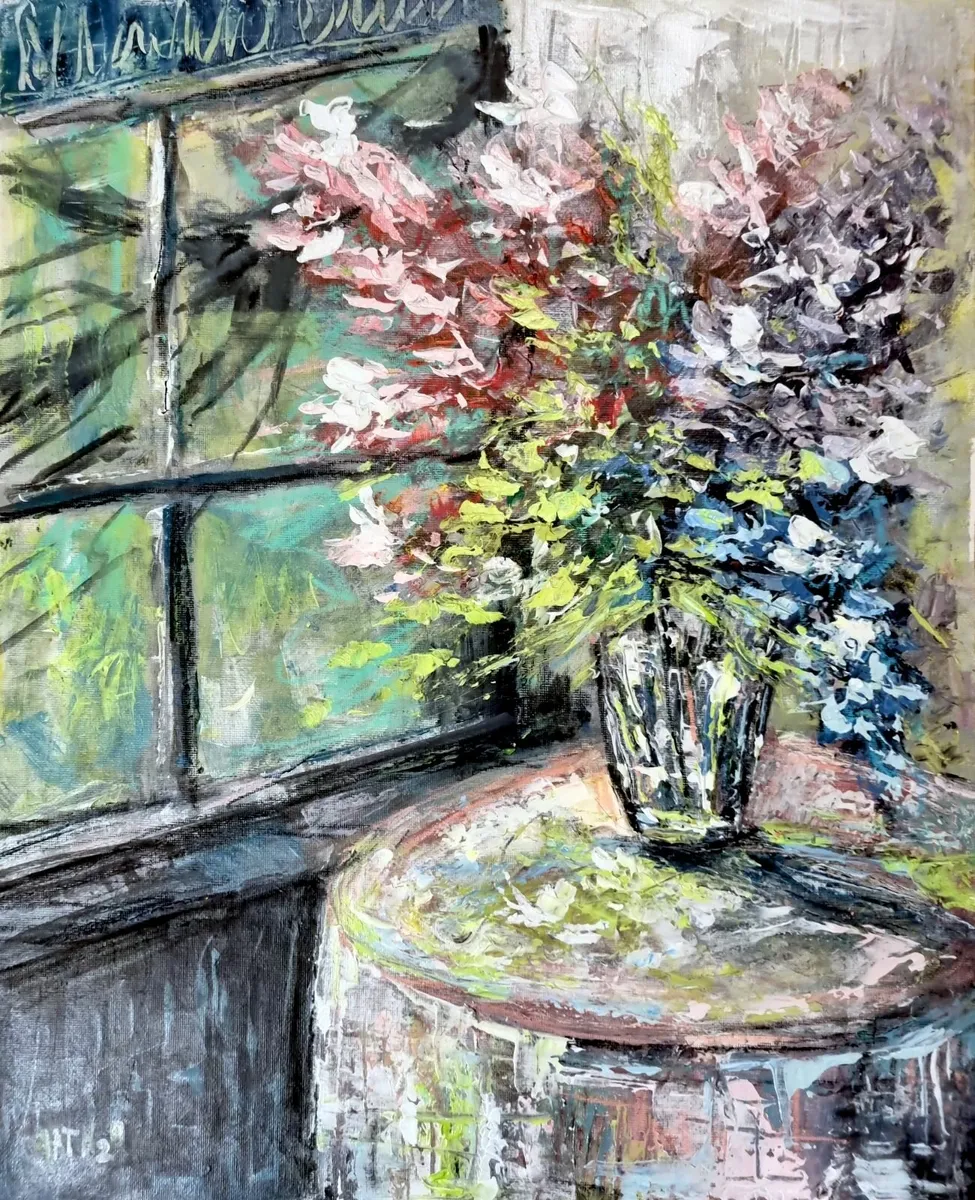ArtH2O - Whispers by the Window 40x50cm - Image 1