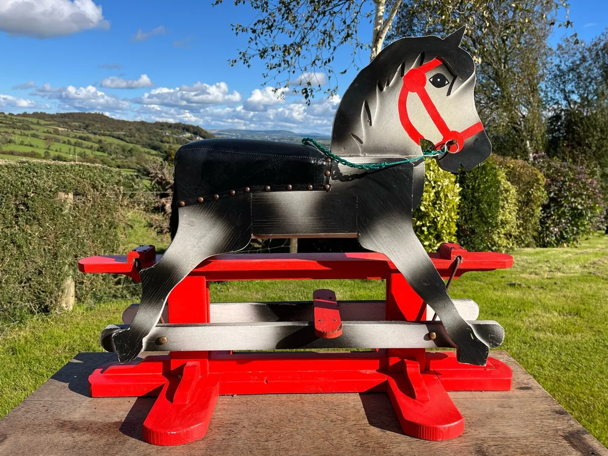 1950s Wooden Rocking Horse - Image 1