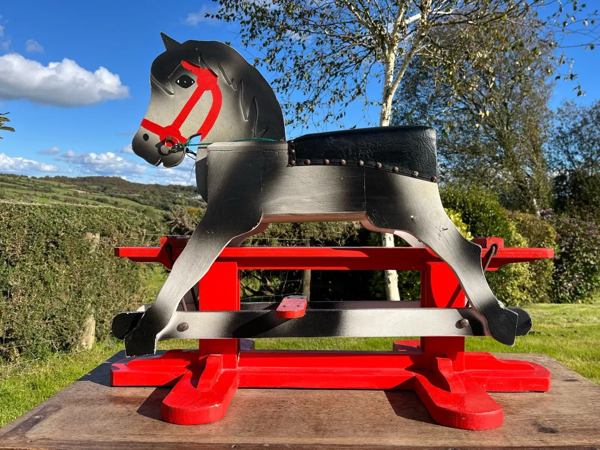 1950s Wooden Rocking Horse - Image 3