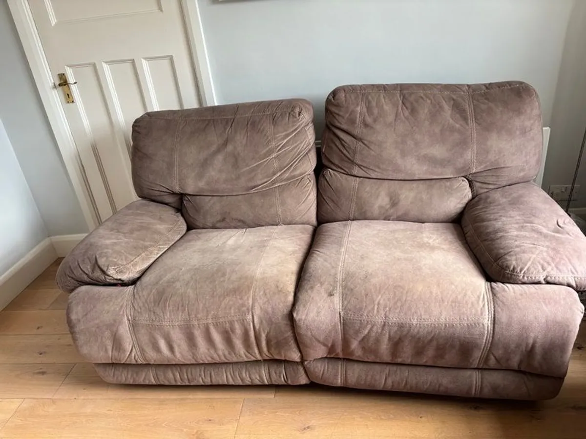 FREE 3 seater recliner sofa and matching armchair - Image 1