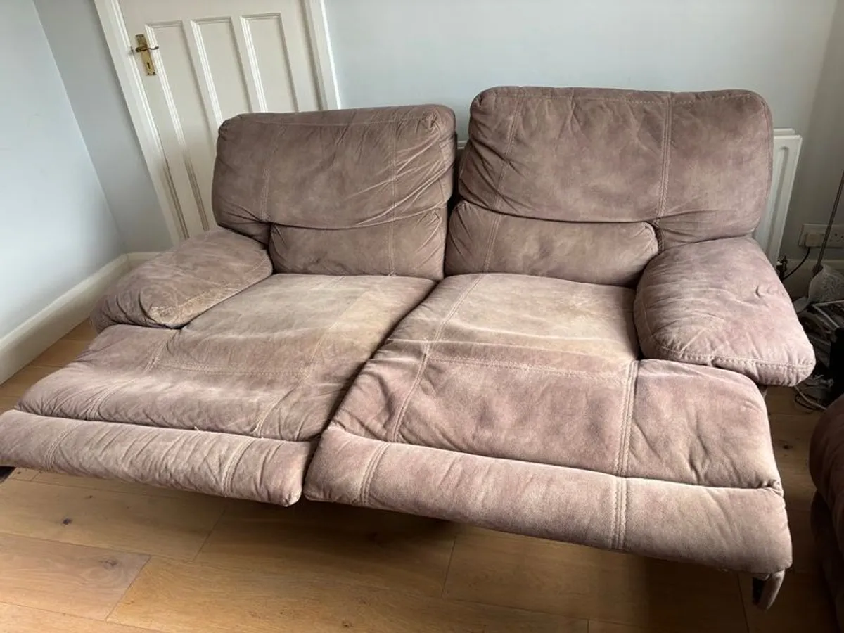 FREE 3 seater recliner sofa and matching armchair - Image 2