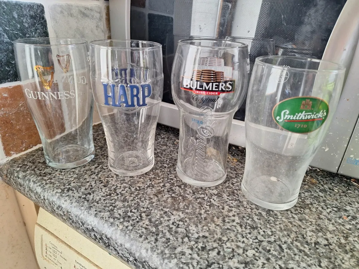 Selection of pint glasses