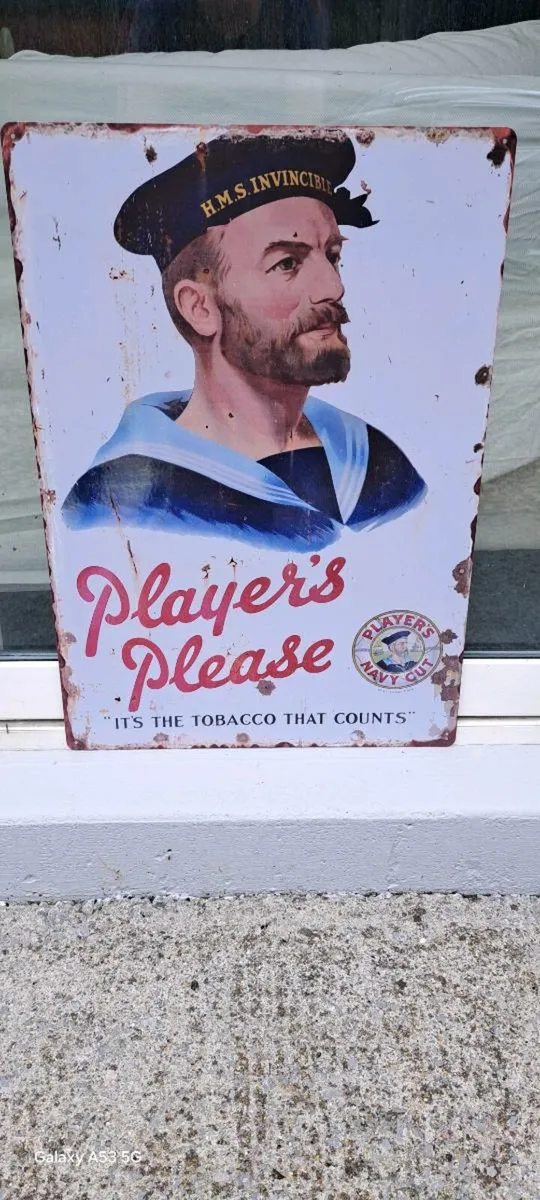 Large  players metal sign - Image 2
