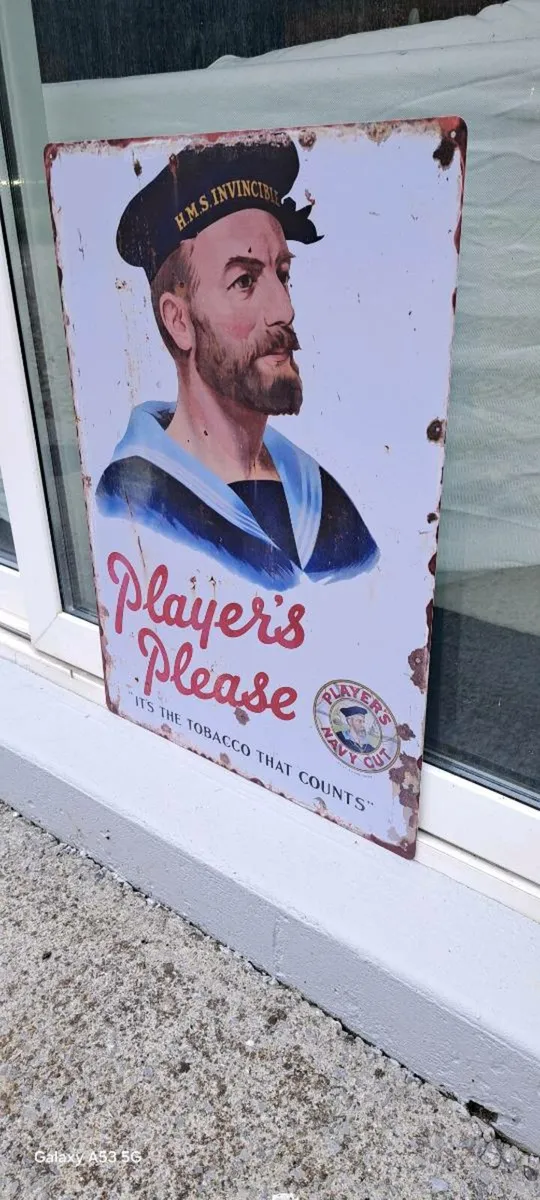 Large  players metal sign - Image 3