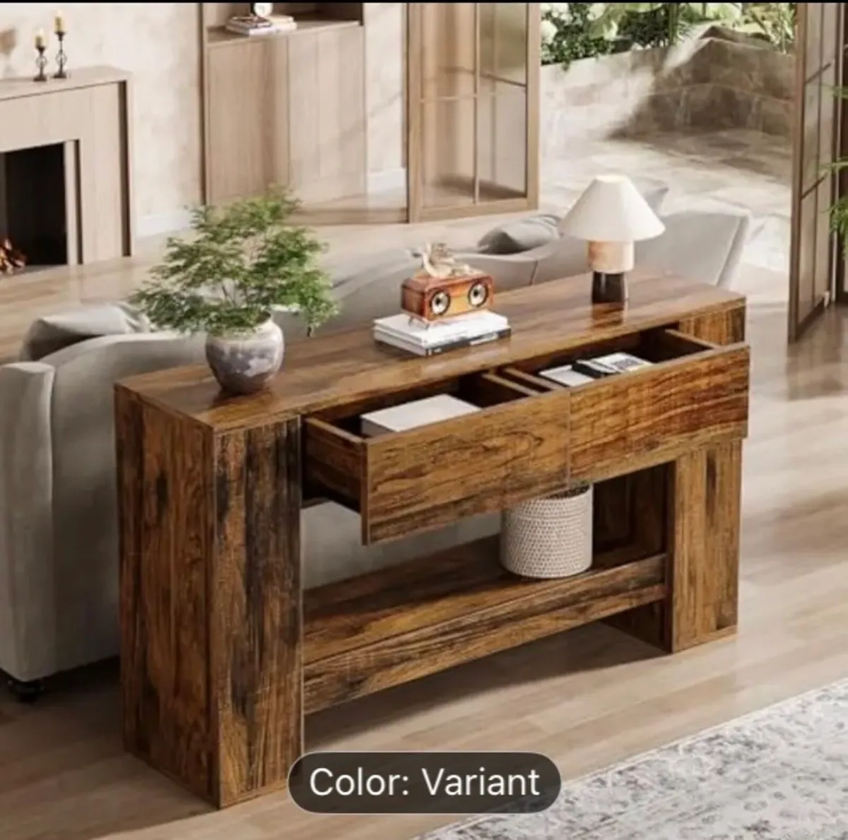 Console table with drawers free postage - Image 3