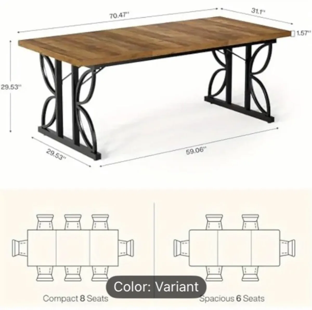Modern style dining table free postage - Image 2