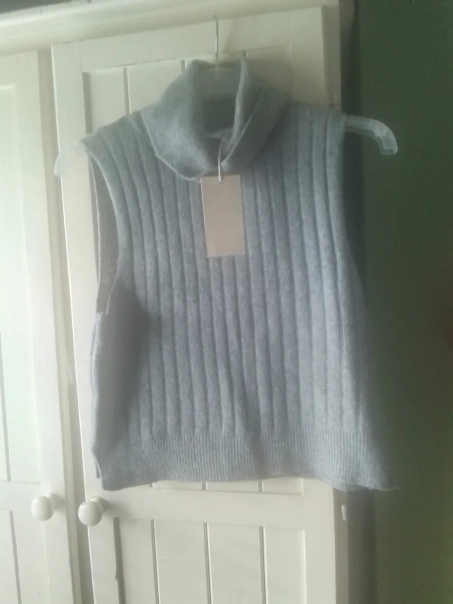 VILA SOFT KNIT  COWL SLEEVELESS JUMPER 12 NEW - Image 2