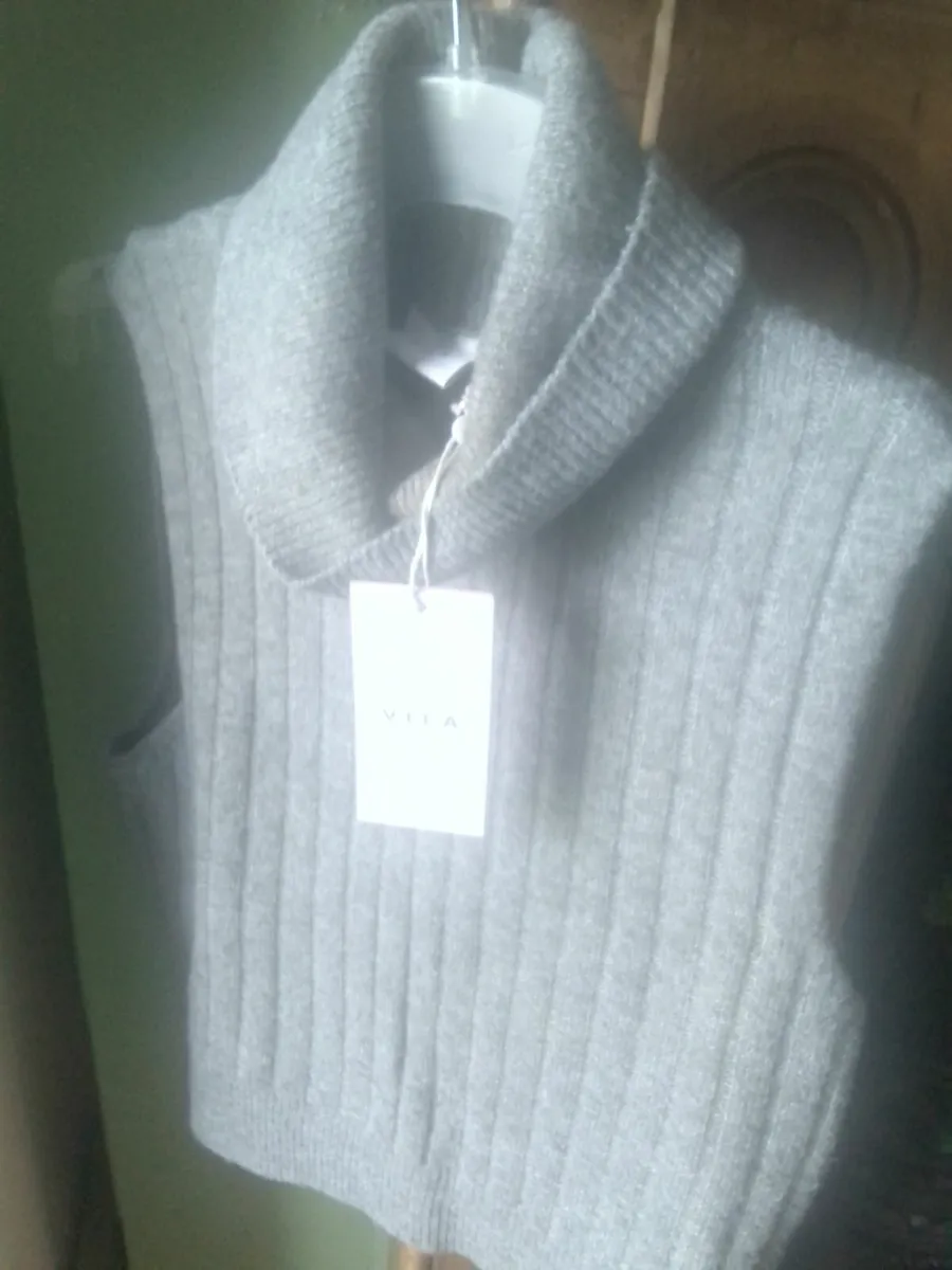 VILA SOFT KNIT  COWL SLEEVELESS JUMPER 12 NEW - Image 4