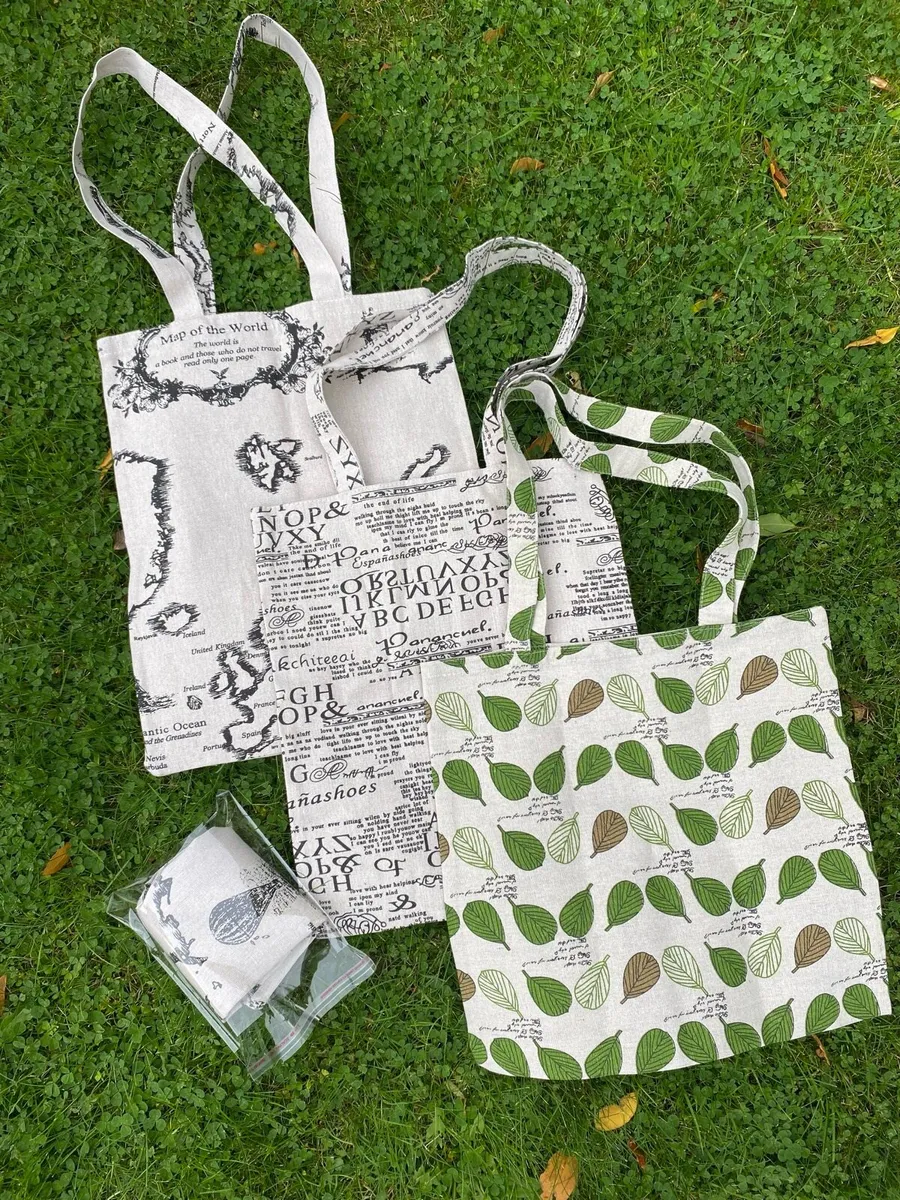 100% handmade linen tote bags for shopping - Image 3