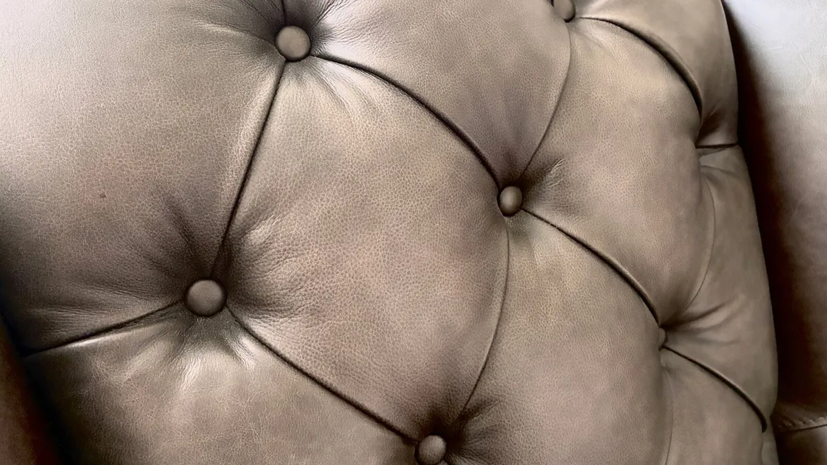 Adare Flint Leather Wing Chair - Image 4