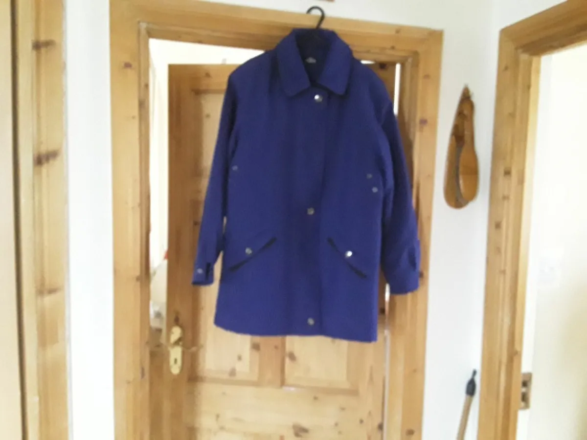 Lovely deep blue ladies coat size 10 - Image 1