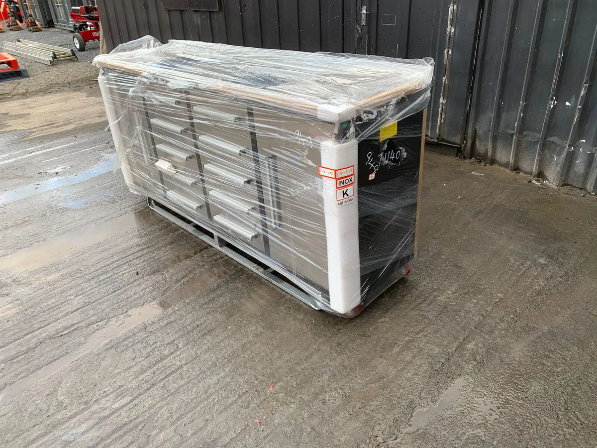 7Ft Tool Cabinet with 10 Drawers & 2 Cupboards - Image 3