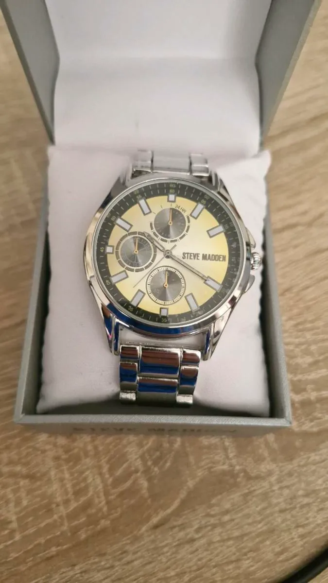 Steve Madden Celestial Silver Mens Watch Silver - Image 1