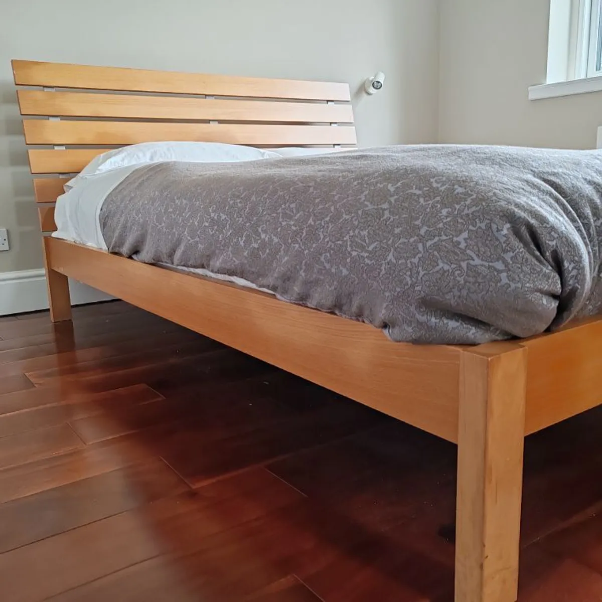 King-size beechwood bed-frame - Image 1