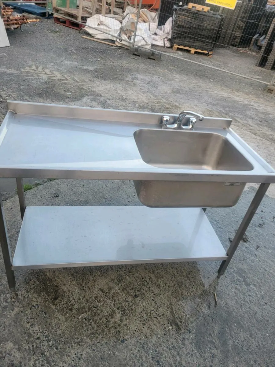 Sink Single Stainless Steel Commercial - Image 3