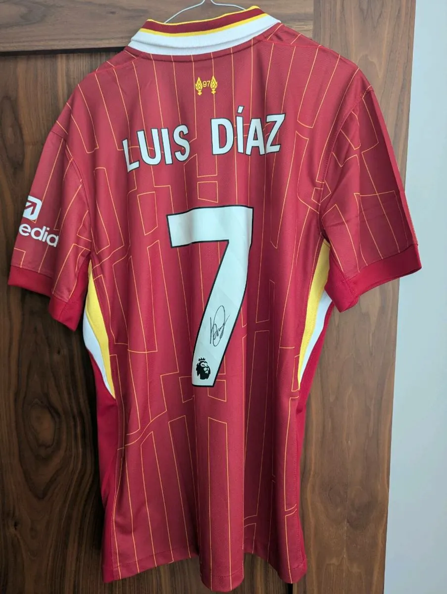 Luis Diaz signed Liverpool jersey 24/25 season - Image 1
