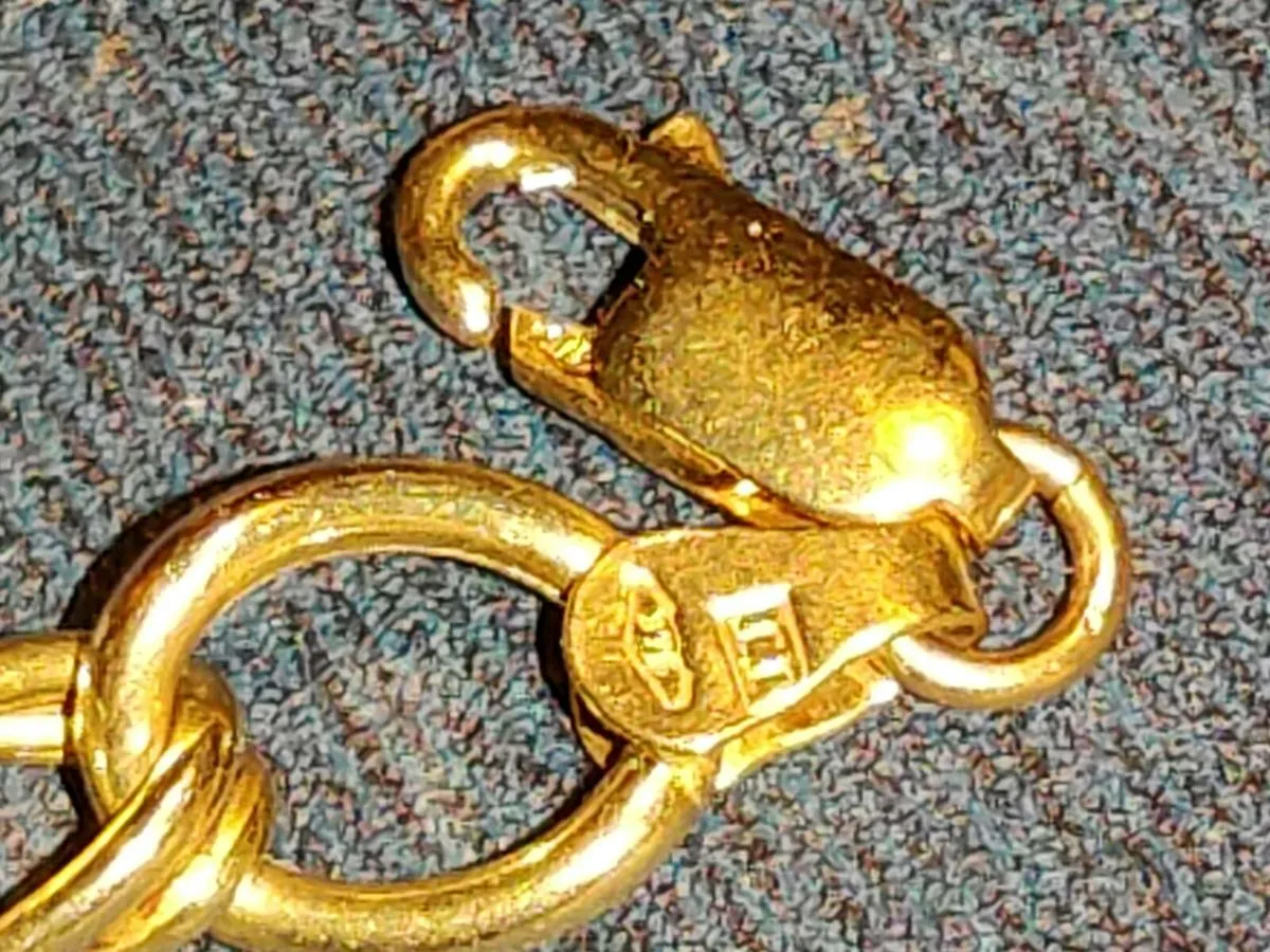BULKY RING LINKS, 9CT Gold 11.66 Gram 18"Chain  ! - Image 4