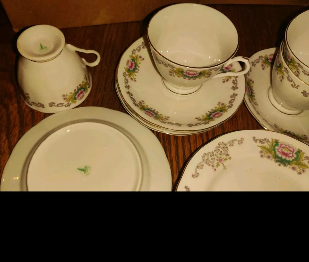 CHINESE AFTERNOON TEA SET, 14CT Gold Hand Painted - Image 2