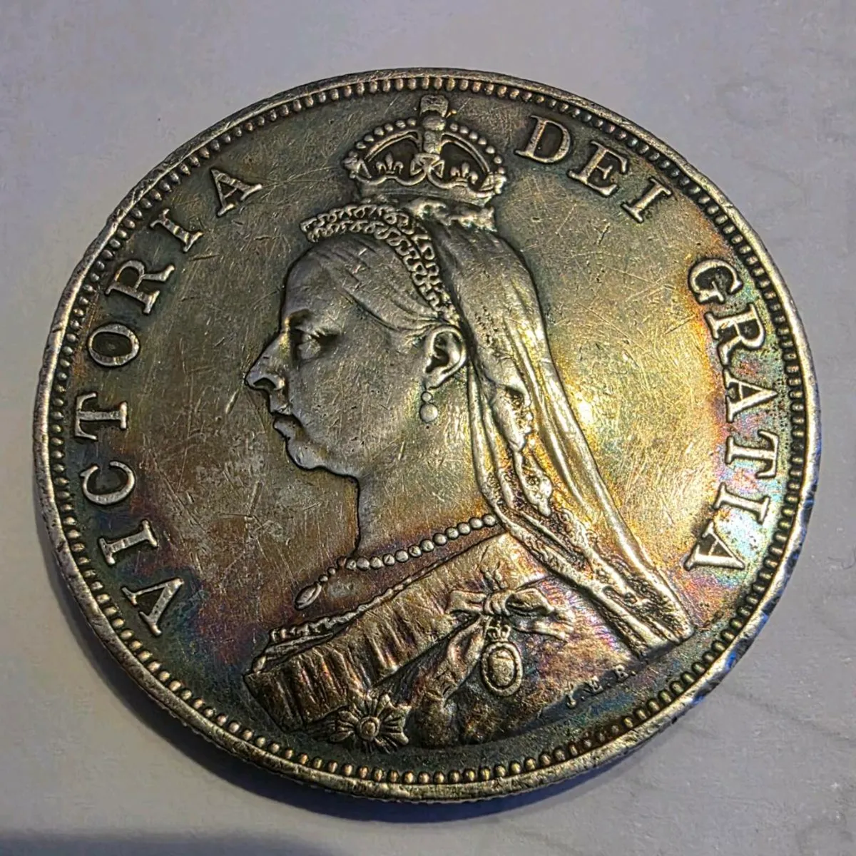 1887 double florin - Image 1