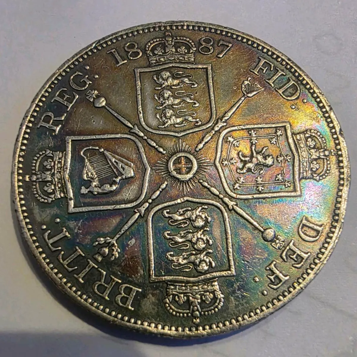 1887 double florin - Image 2