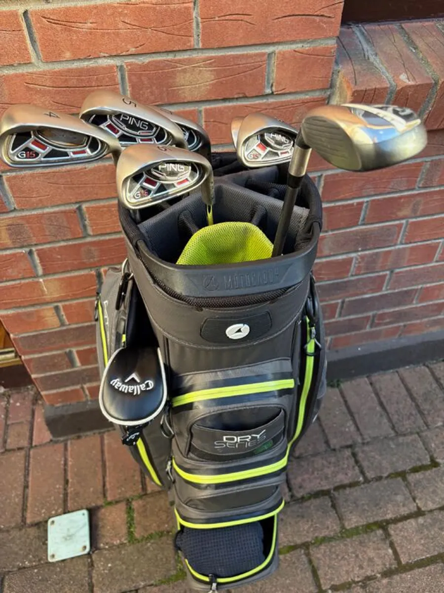 Ping Iron Set, Hybrid & Motocaddy Waterproof Golf Bag - Image 4