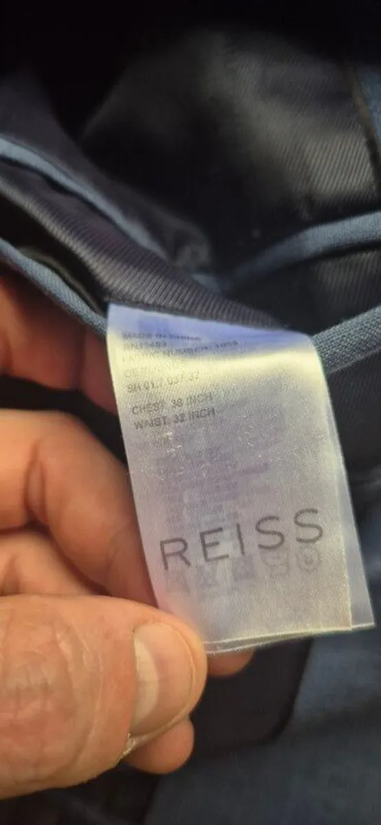 Reiss Mens Designer Suit - Blue - Image 4