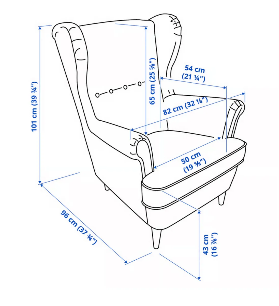 IKEA Strandmon Armchair and Footstool - Image 2