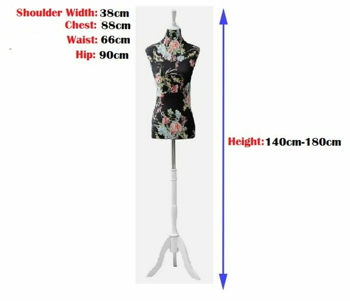 New Dark Floral Design Mannequin - FREE DELIVERY - Image 3