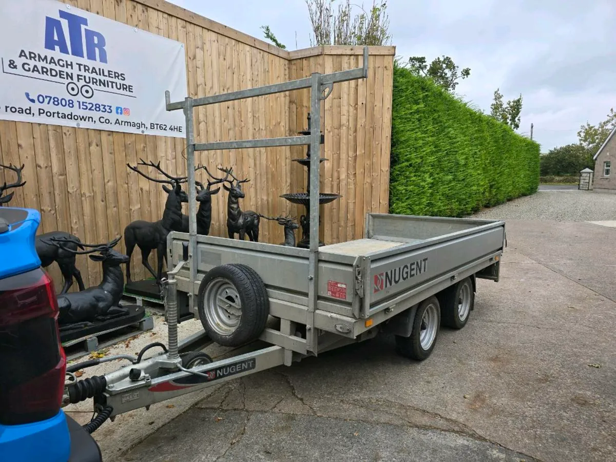 Good Nugent 10ft builders dropside trailer - Image 1
