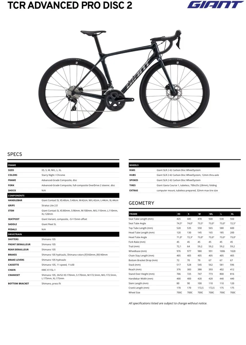 Giant TCR Advanced Pro Disc 2 bike - Image 4