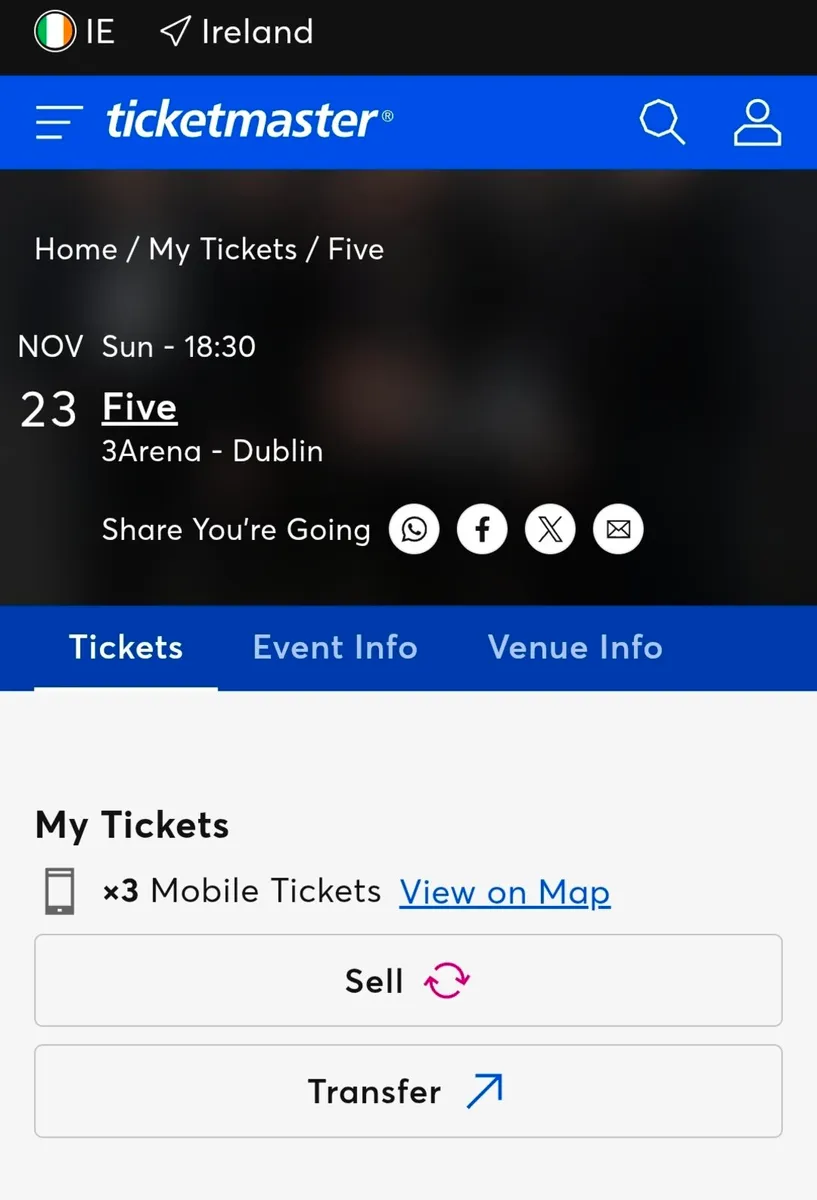 3 x Five Tickets