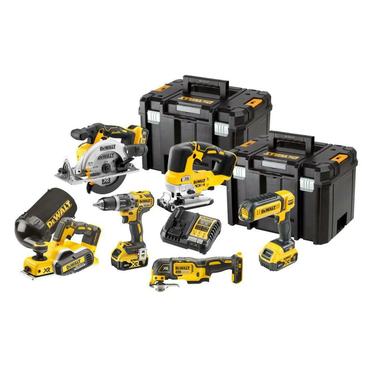 DeWalt 6 Piece Brushless Kit 3 x 5Ah - New