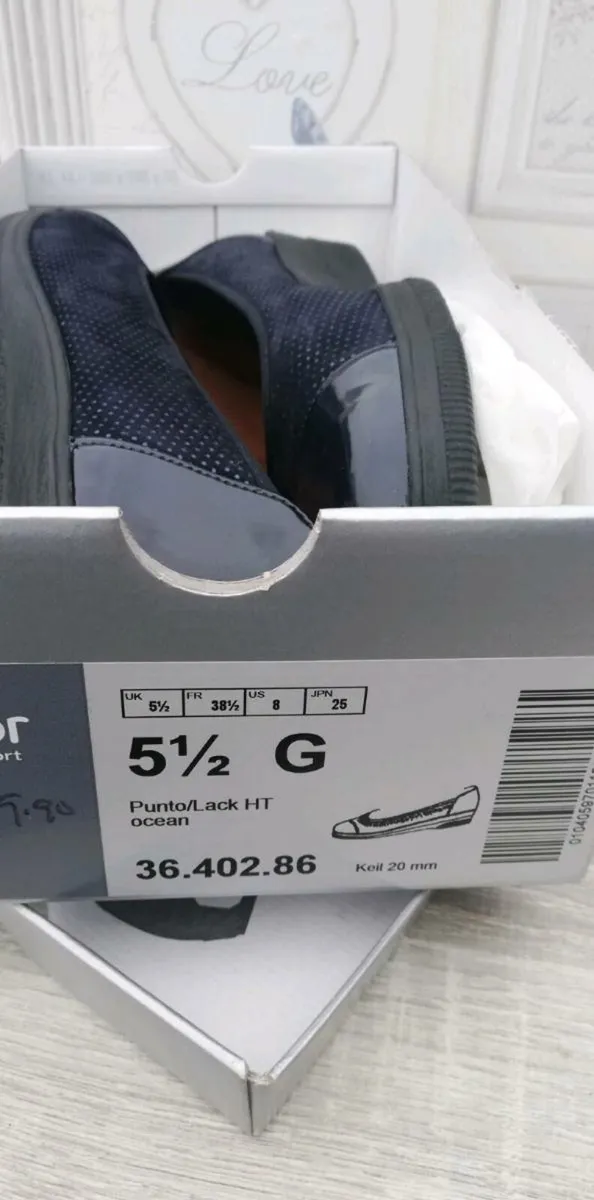 Gabor ladies slip on navy shoes UK5.5.. EUR 38.5 - Image 4