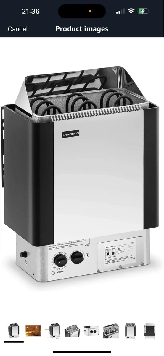 Uniprodo Sauna Heater – 4.5kW (Model S4.5kW) - Image 2