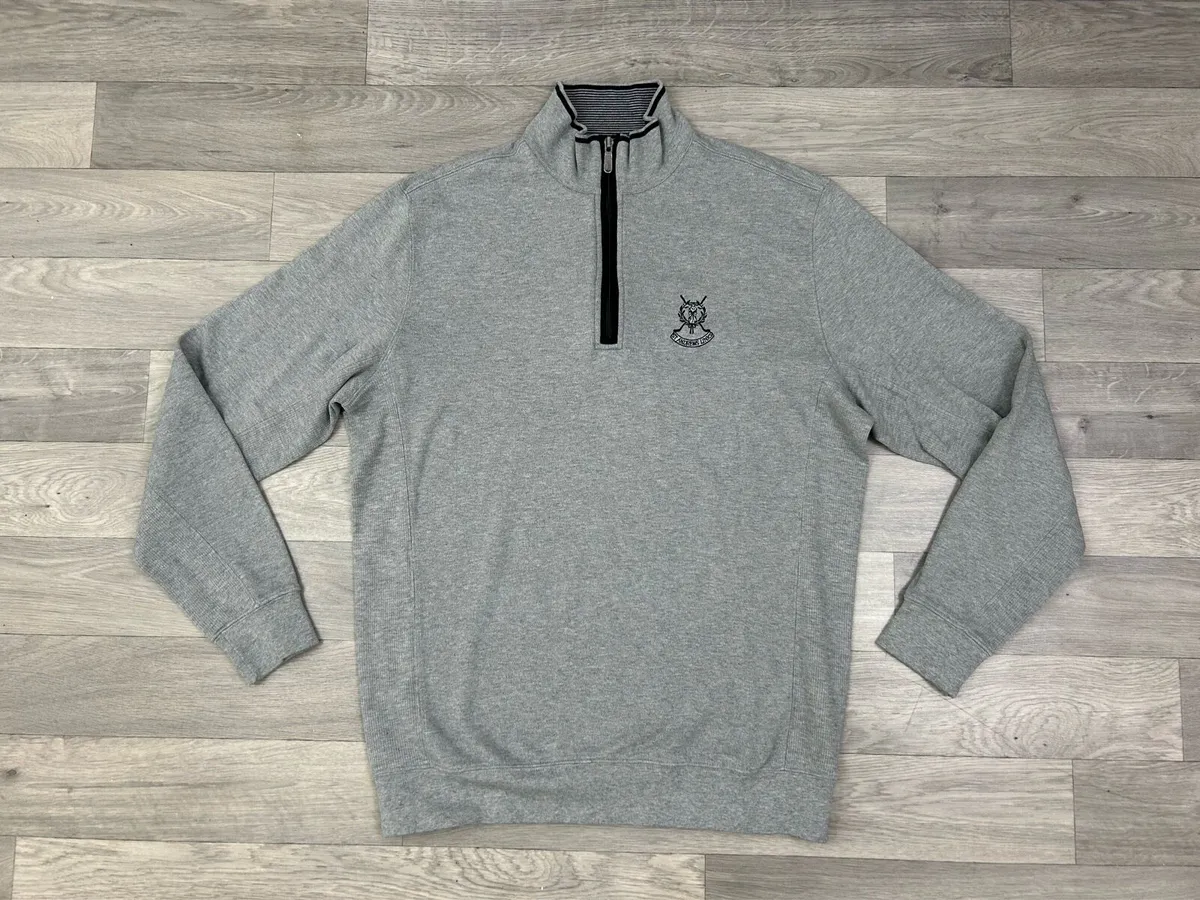 Bobby Jones's St Andrews Half Zip Golf Jumper M - Image 1
