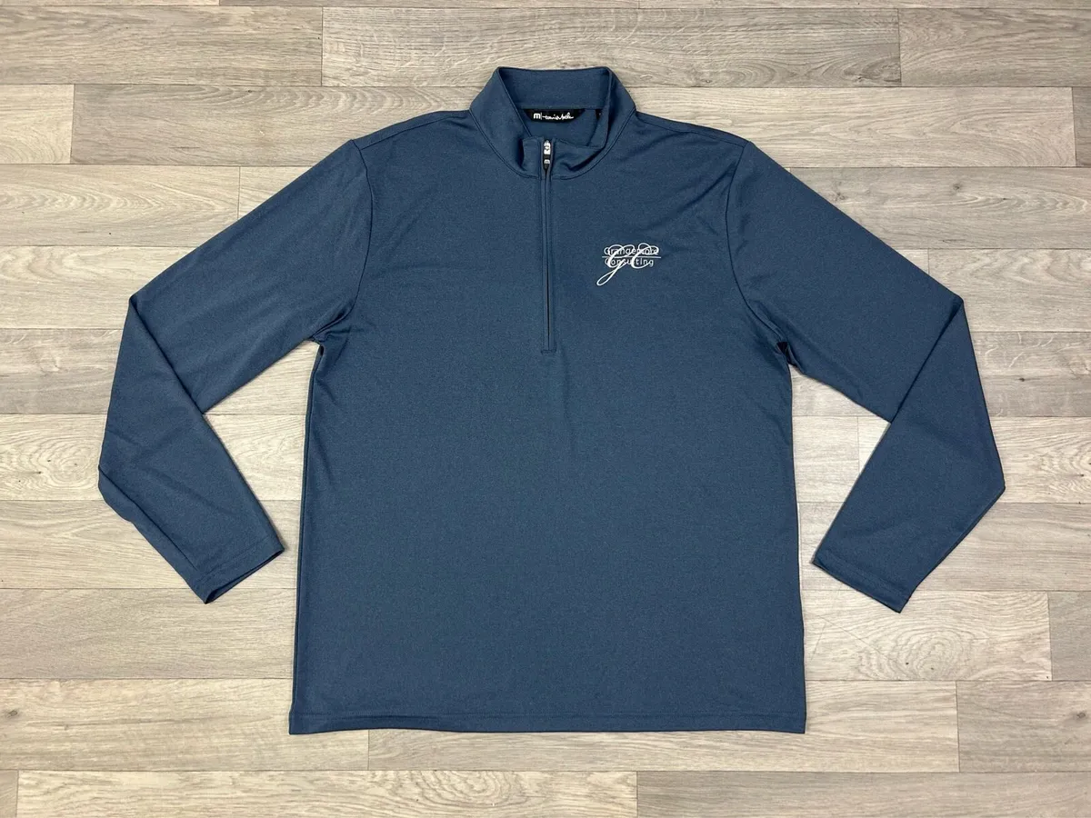 TravisMathew Half Zip Golf Jumper Mens Large - Image 1