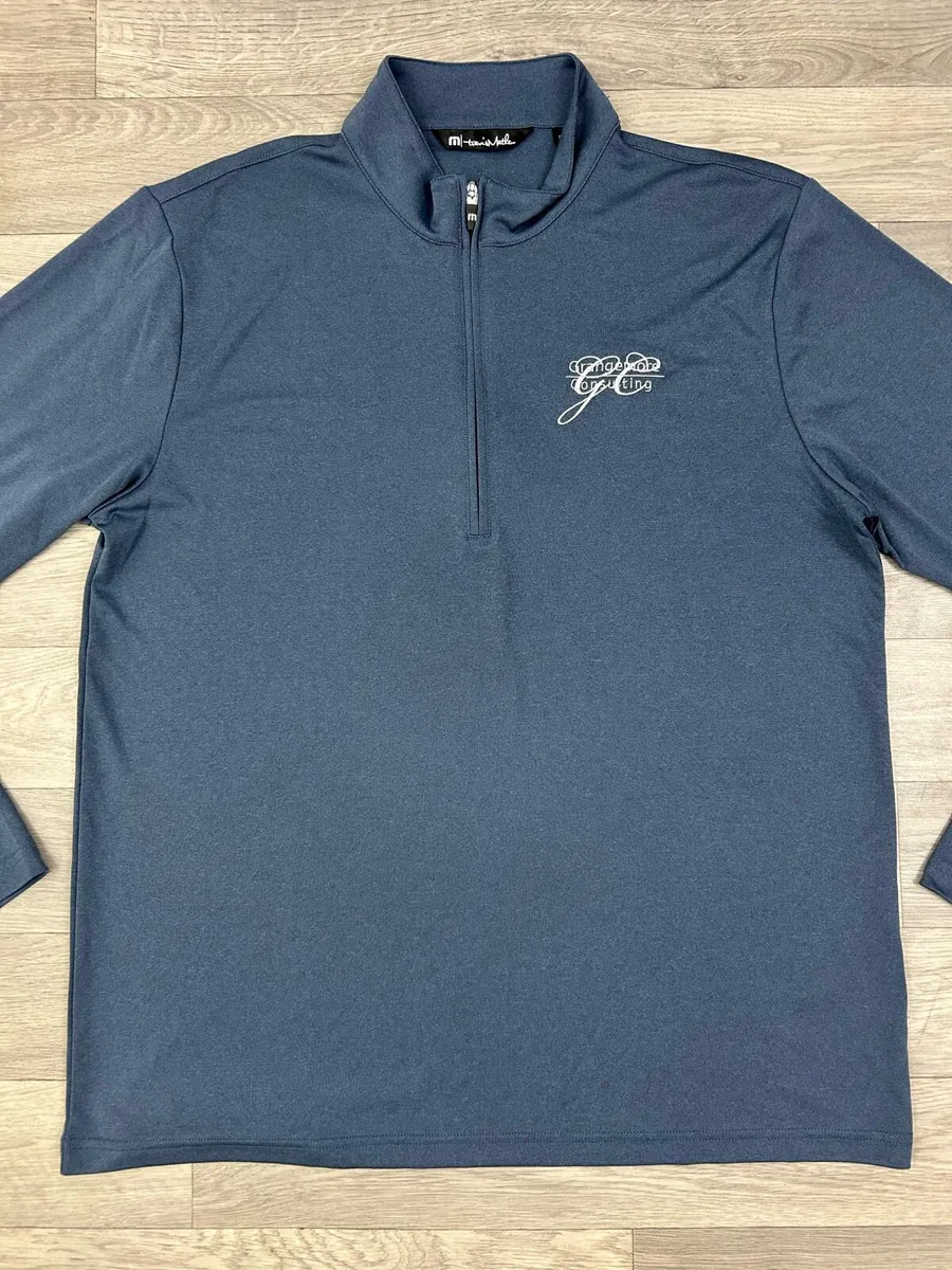 TravisMathew Half Zip Golf Jumper Mens Large - Image 2