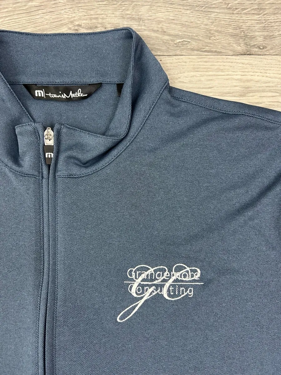 TravisMathew Half Zip Golf Jumper Mens Large - Image 3