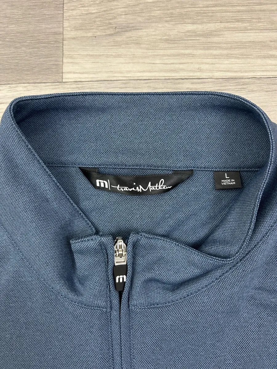 TravisMathew Half Zip Golf Jumper Mens Large - Image 4